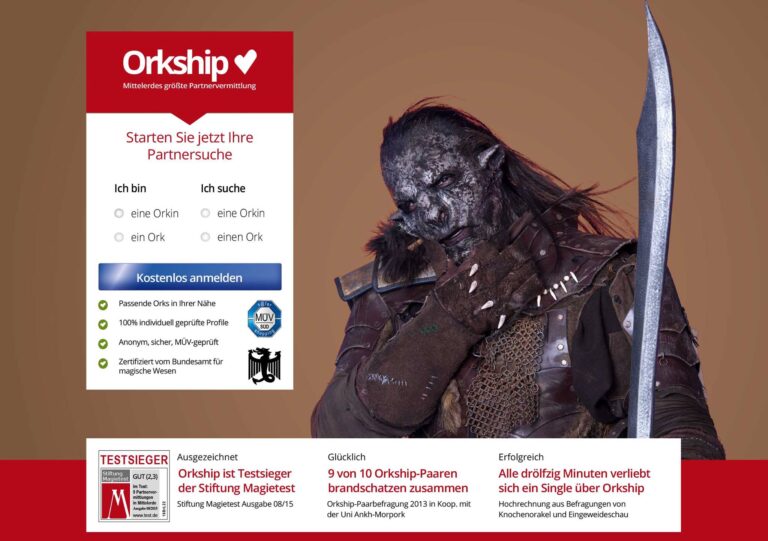 Alle drölfzig Minuten verliebt sich ein Ork über Orkship.